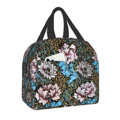 Agár a William Morris Marigolds szigetelt ebédlőtáska nőknek Whippet Dog Cooler Thermal Lunch Box Beach Camping Piknik