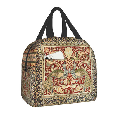 Agár a William Morris Marigolds szigetelt ebédlőtáska nőknek Whippet Dog Cooler Thermal Lunch Box Beach Camping Piknik