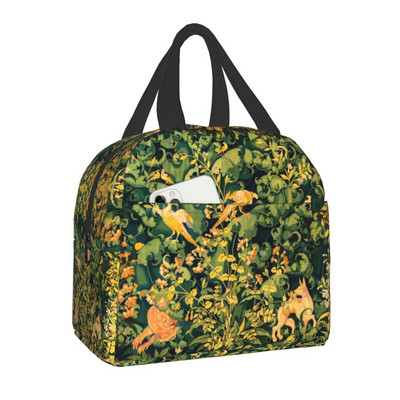Agár a William Morris Marigolds szigetelt ebédlőtáska nőknek Whippet Dog Cooler Thermal Lunch Box Beach Camping Piknik