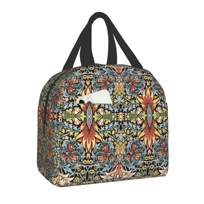 Agár a William Morris Marigolds szigetelt ebédlőtáska nőknek Whippet Dog Cooler Thermal Lunch Box Beach Camping Piknik