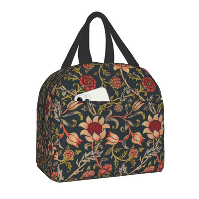Agár a William Morris Marigolds szigetelt ebédlőtáska nőknek Whippet Dog Cooler Thermal Lunch Box Beach Camping Piknik