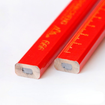 5 бр./кутия Класически осмоъгълен молив за дървообработване, овален удебелен с мащаб молив, писалка за маркиране на строителни обекти