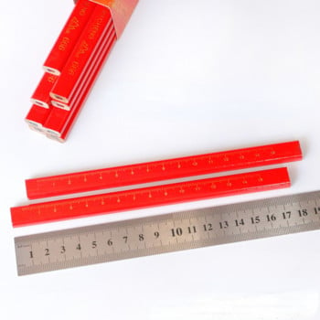 5 бр./кутия Класически осмоъгълен молив за дървообработване, овален удебелен с мащаб молив, писалка за маркиране на строителни обекти