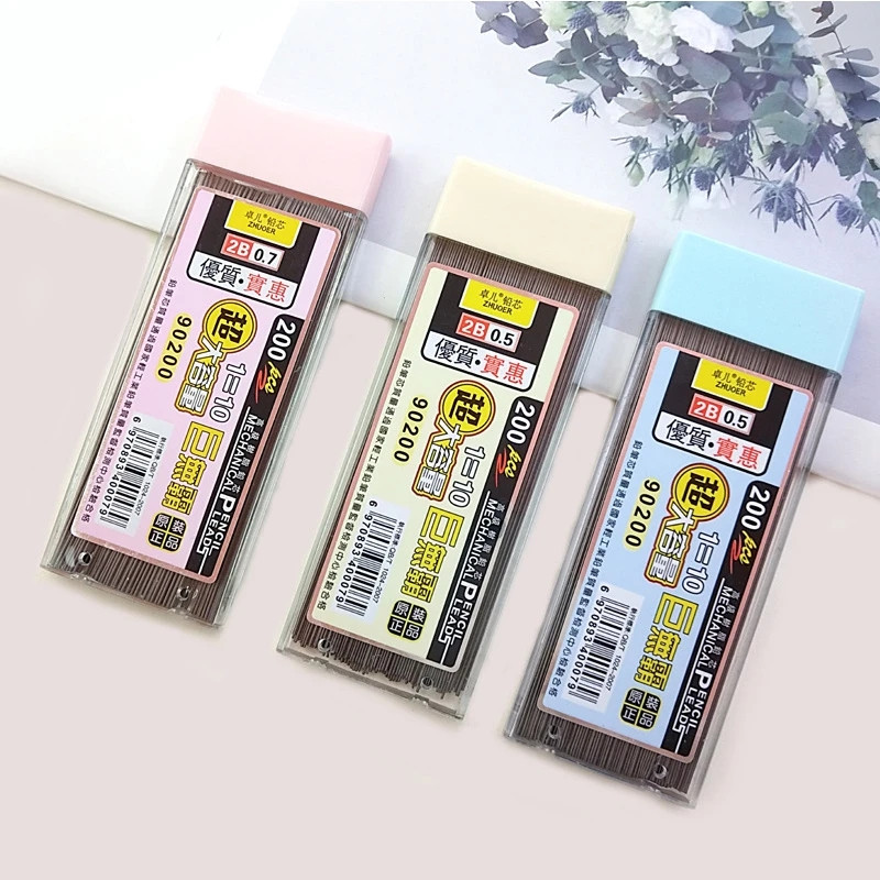 4 buc/set 0,5 0,7 mm creioane mecanice din metal de mare capacitate 2B tijă automată de umplere a miezului de creion pentru școală scris pictură papetărie