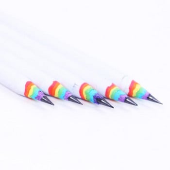 Student Rainbow Paper 2B Kawaii Pencil Gradient Κυλινδρικό στυλό Παιδικό δώρο Σχολικά είδη Προστασία περιβάλλοντος 1τμχ