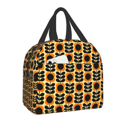Orla Kiely Bird Insulated Lunch Bags Αδιάβροχο θερμικό ψύκτη Scandinavian Floral Bento Box για Γυναικεία Παιδικά Σχολικά Κουτιά γεύματος