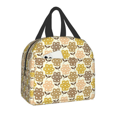 Orla Kiely Bird Insulated Lunch Bags Αδιάβροχο θερμικό ψύκτη Scandinavian Floral Bento Box για Γυναικεία Παιδικά Σχολικά Κουτιά γεύματος