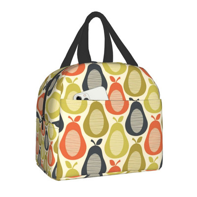 Orla Kiely Bird Insulated Lunch Bags Αδιάβροχο θερμικό ψύκτη Scandinavian Floral Bento Box για Γυναικεία Παιδικά Σχολικά Κουτιά γεύματος