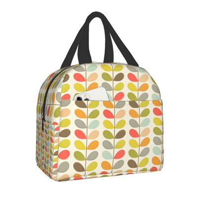 Orla Kiely Bird Insulated Lunch Bags Αδιάβροχο θερμικό ψύκτη Scandinavian Floral Bento Box για Γυναικεία Παιδικά Σχολικά Κουτιά γεύματος