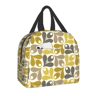 Orla Kiely Bird Insulated Lunch Bags Αδιάβροχο θερμικό ψύκτη Scandinavian Floral Bento Box για Γυναικεία Παιδικά Σχολικά Κουτιά γεύματος