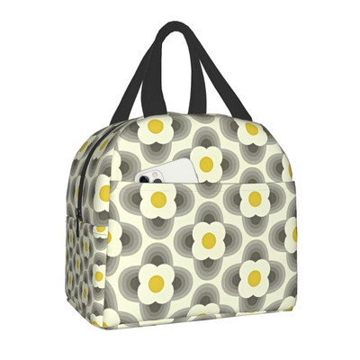 Orla Kiely Bird Insulated Lunch Bags Αδιάβροχο θερμικό ψύκτη Scandinavian Floral Bento Box για Γυναικεία Παιδικά Σχολικά Κουτιά γεύματος