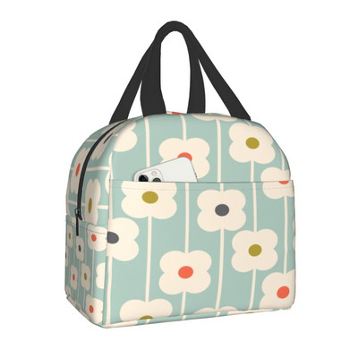 Orla Kiely Bird Insulated Lunch Bags Αδιάβροχο θερμικό ψύκτη Scandinavian Floral Bento Box για Γυναικεία Παιδικά Σχολικά Κουτιά γεύματος