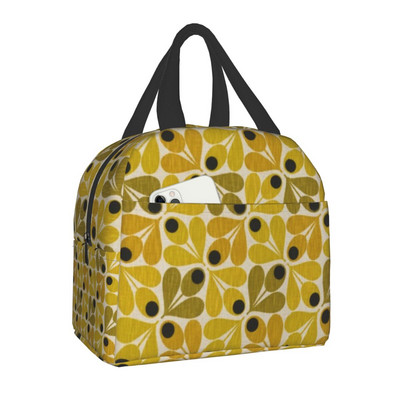 Orla Kiely Bird Insulated Lunch Bags Αδιάβροχο θερμικό ψύκτη Scandinavian Floral Bento Box για Γυναικεία Παιδικά Σχολικά Κουτιά γεύματος