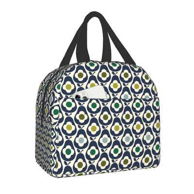 Orla Kiely Bird Insulated Lunch Bags Αδιάβροχο θερμικό ψύκτη Scandinavian Floral Bento Box για Γυναικεία Παιδικά Σχολικά Κουτιά γεύματος