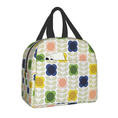 Orla Kiely Bird Insulated Lunch Bags Αδιάβροχο θερμικό ψύκτη Scandinavian Floral Bento Box για Γυναικεία Παιδικά Σχολικά Κουτιά γεύματος