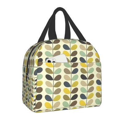 Orla Kiely Bird Insulated Lunch Bags Αδιάβροχο θερμικό ψύκτη Scandinavian Floral Bento Box για Γυναικεία Παιδικά Σχολικά Κουτιά γεύματος
