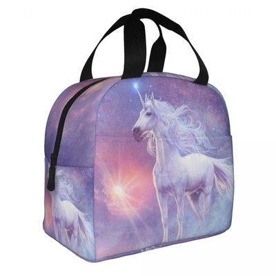 Γελοιογραφία Rainbow Unicorn μονωμένες τσάντες μεσημεριανού γεύματος για γυναίκες Resuable Cooler Thermal Bento Box Υπαίθριο κάμπινγκ Ταξιδιωτικό φαγητό μεσημεριανό πακέτο