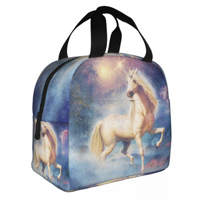 Γελοιογραφία Rainbow Unicorn μονωμένες τσάντες μεσημεριανού γεύματος για γυναίκες Resuable Cooler Thermal Bento Box Υπαίθριο κάμπινγκ Ταξιδιωτικό φαγητό μεσημεριανό πακέτο