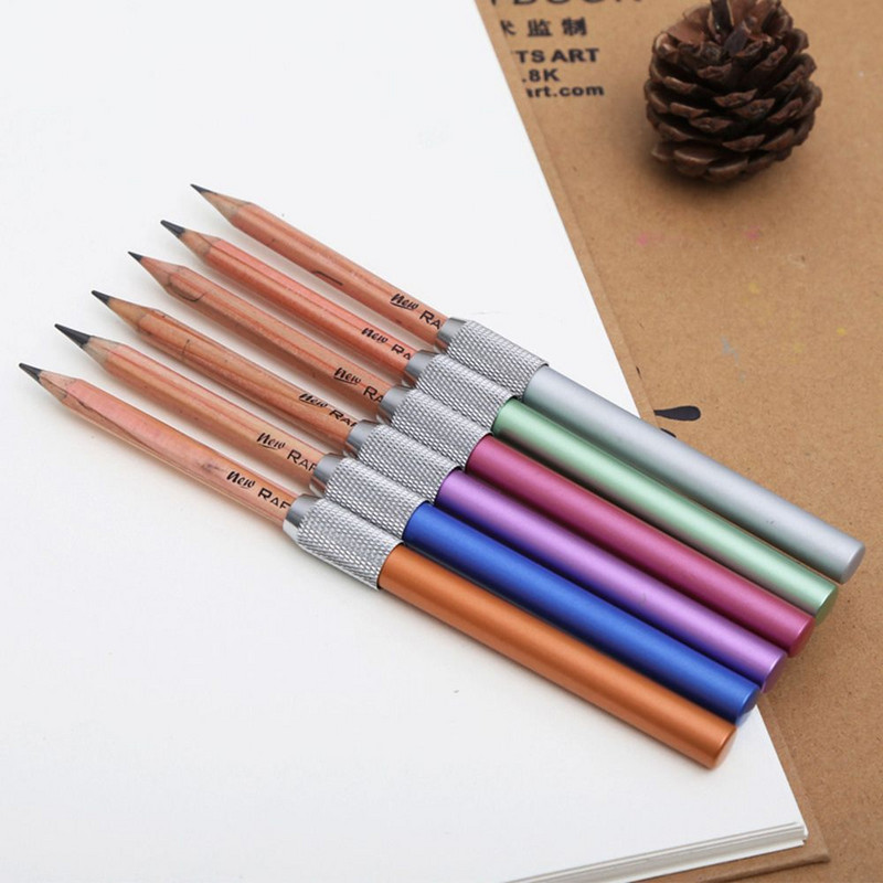 Suport din aluminiu Rechizite de desen pentru birou pentru școală Instrument de scris pentru artă Papetarie Extensor de creion