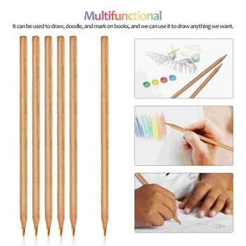 10 бр. Цветни моливи с дъга Многоцветни моливи Различни цветни моливи за рисуване за скициране Класна стая Училище