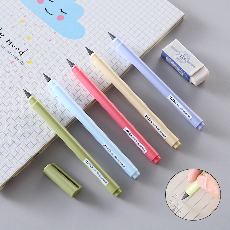 Tanulói korlátlan örökkévaló ceruza tinta nélkül Íróceruza művészet íráshoz Vázlat Írószerek örök ceruza Gyermek iskolai kellékek