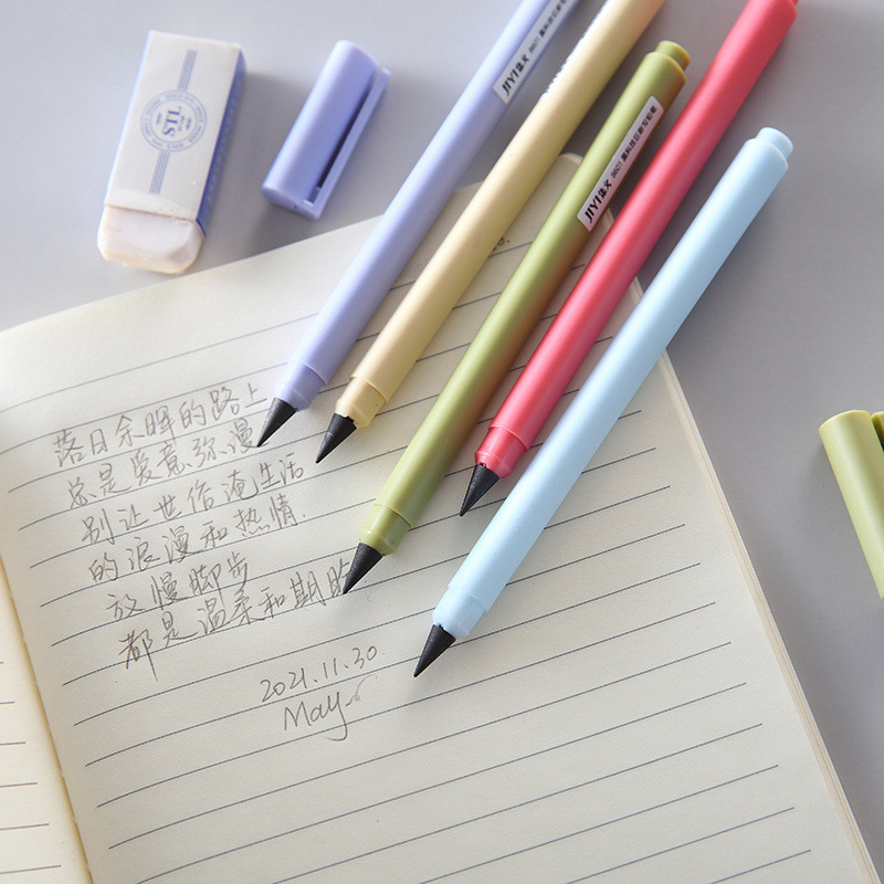 Tanulói korlátlan örökkévaló ceruza tinta nélkül Íróceruza művészet íráshoz Vázlat Írószerek örök ceruza Gyermek iskolai kellékek