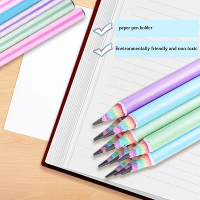 12 τεμ./Κουτί χαρτί Rainbow HB Pencils Γράψιμο επιστολόχαρτο για σχολικά και είδη γραφείου Dropshipping Γράψιμο και ζωγραφική