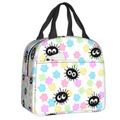 Studio Ghibli Soot Sprites Insulated Lunch Bag Resuable Cooler Thermal Hayao Miyazaki Totoro Lunch Box για γυναίκες Παιδικά τρόφιμα