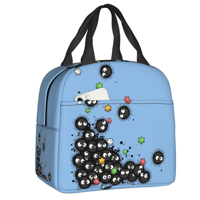 Studio Ghibli Soot Sprites Insulated Lunch Bag Resuable Cooler Thermal Hayao Miyazaki Totoro Lunch Box για γυναίκες Παιδικά τρόφιμα