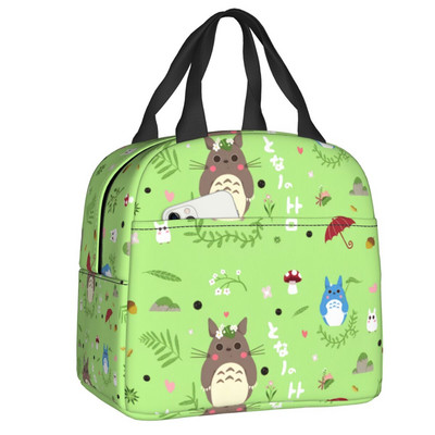 Studio Ghibli Soot Sprites Insulated Lunch Bag Resuable Cooler Thermal Hayao Miyazaki Totoro Lunch Box για γυναίκες Παιδικά τρόφιμα