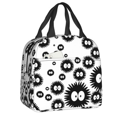 Studio Ghibli Soot Sprites Insulated Lunch Bag Resuable Cooler Thermal Hayao Miyazaki Totoro Lunch Box για γυναίκες Παιδικά τρόφιμα