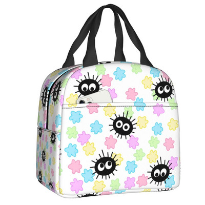 Studio Ghibli Soot Sprites Insulated Lunch Bag Resuable Cooler Thermal Hayao Miyazaki Totoro Lunch Box για γυναίκες Παιδικά τρόφιμα