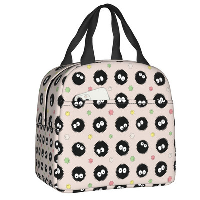Studio Ghibli Soot Sprites Insulated Lunch Bag Resuable Cooler Thermal Hayao Miyazaki Totoro Lunch Box για γυναίκες Παιδικά τρόφιμα