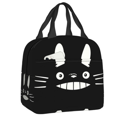 Studio Ghibli Soot Sprites Insulated Lunch Bag Resuable Cooler Thermal Hayao Miyazaki Totoro Lunch Box για γυναίκες Παιδικά τρόφιμα