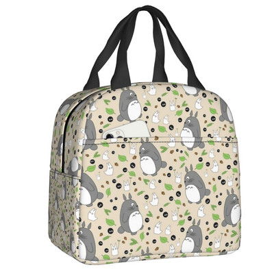 Studio Ghibli Soot Sprites Insulated Lunch Bag Resuable Cooler Thermal Hayao Miyazaki Totoro Lunch Box για γυναίκες Παιδικά τρόφιμα