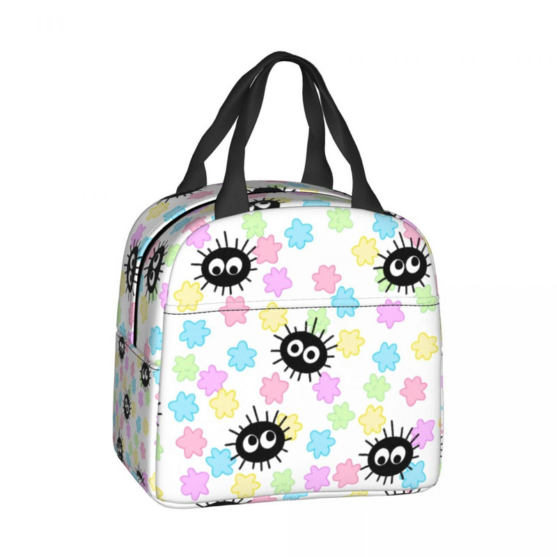 Studio Ghibli Soot Sprites Insulated Lunch Bag Resuable Cooler Thermal Hayao Miyazaki Totoro Lunch Box για γυναίκες Παιδικά τρόφιμα