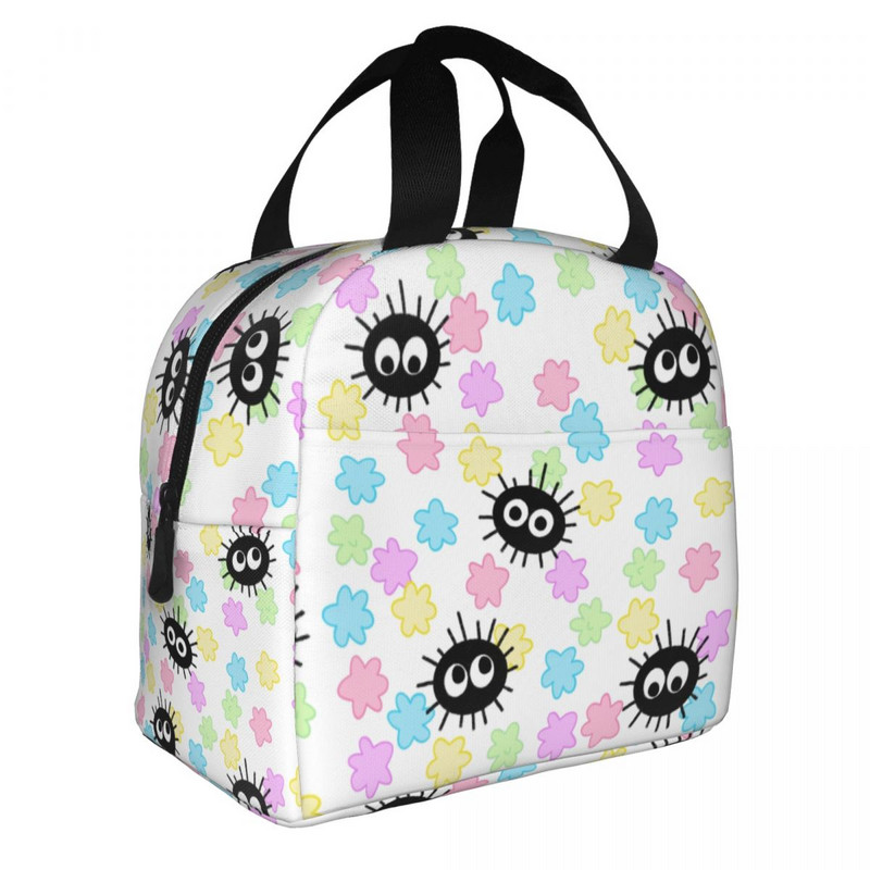 Studio Ghibli Soot Sprites Insulated Lunch Bag Resuable Cooler Thermal Hayao Miyazaki Totoro Lunch Box για γυναίκες Παιδικά τρόφιμα