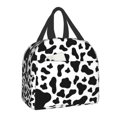 Animal SKin Cow Print Box Γυναικείο Φορητό στεγανό θερμικό ψυγείο με μόνωση τροφίμων Τσάντα μεσημεριανού γεύματος για εργασία ταξιδιού πικνίκ