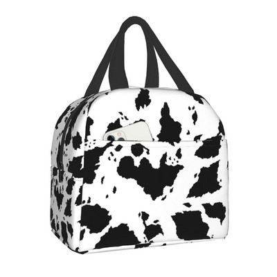 Animal SKin Cow Print Box Γυναικείο Φορητό στεγανό θερμικό ψυγείο με μόνωση τροφίμων Τσάντα μεσημεριανού γεύματος για εργασία ταξιδιού πικνίκ