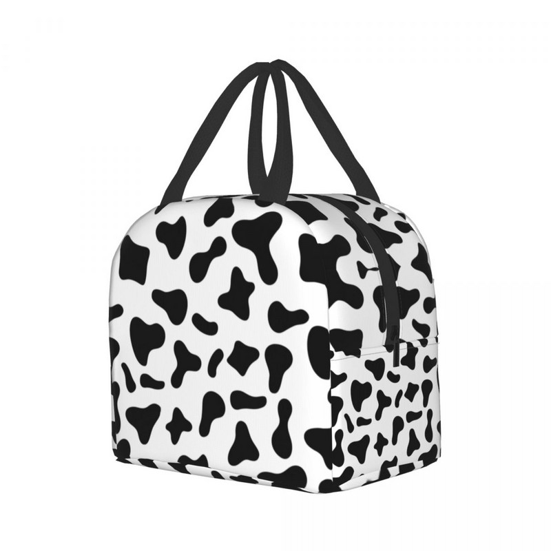 Animal SKin Cow Print Box Γυναικείο Φορητό στεγανό θερμικό ψυγείο με μόνωση τροφίμων Τσάντα μεσημεριανού γεύματος για εργασία ταξιδιού πικνίκ