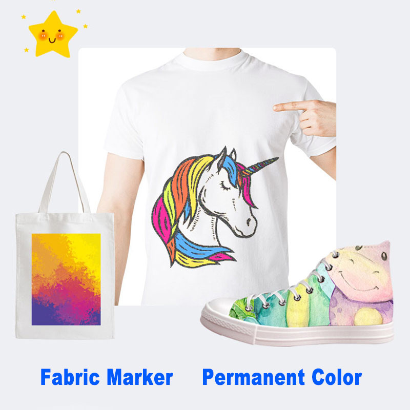 8 vnt. vandeniui atsparus nuolatinės spalvos audinys, tekstilės žymeklis, skirtas marškinėliai, batai, drabužiai, medis, akmuo, „pasidaryk pats“ menas, piešinys, piešimas