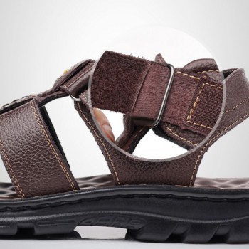 Сандали Мъжки PU кожа 2023 Противоплъзгащи се Издръжливи ежедневни мъжки летни обувки Чехли