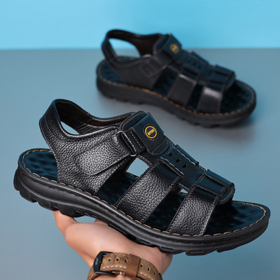 Ανδρικά πέδιλα Pu Leather 2023 Αντιολισθητικά Ανθεκτικά Casual Ανδρικά καλοκαιρινά παπούτσια