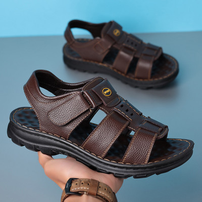 Ανδρικά πέδιλα Pu Leather 2023 Αντιολισθητικά Ανθεκτικά Casual Ανδρικά καλοκαιρινά παπούτσια