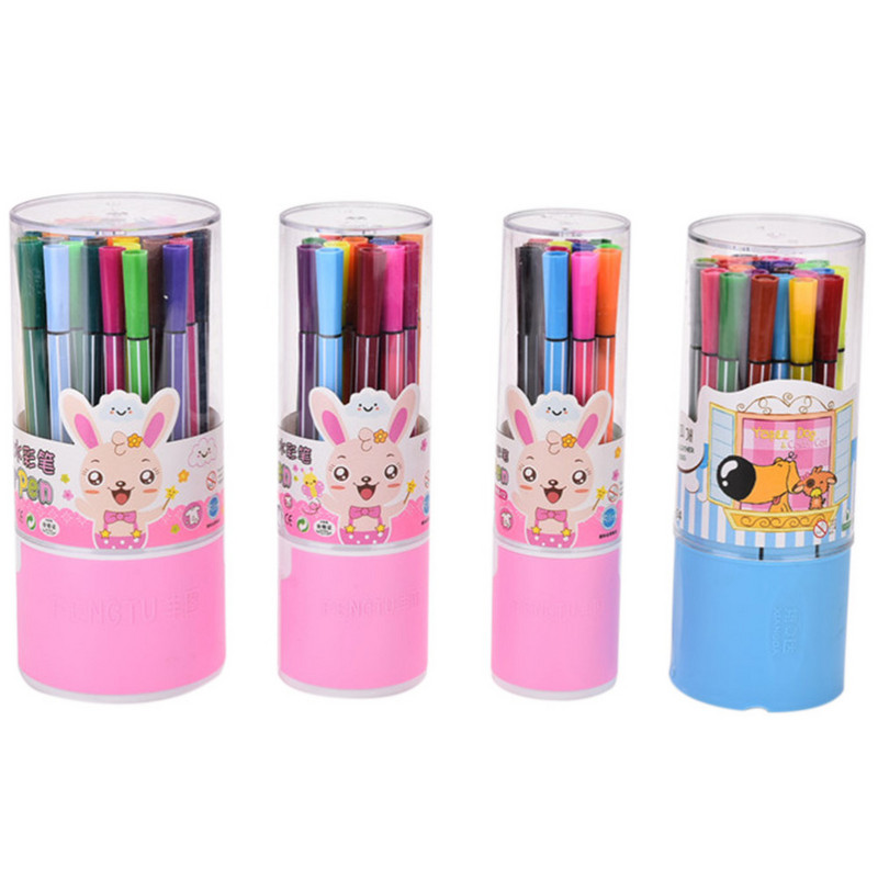 12 szín/készlet Creative Water-color Gel Ink Pens Art Marker toll Írószer