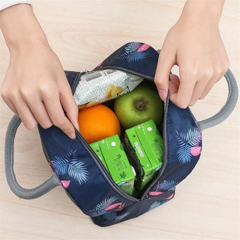 Πολυλειτουργική μονωτική τσάντα μεσημεριανού φαγητού από καμβά με μονωτική τσέπη κοστουμιού, απλές εκτυπώσεις, πικ-νικ για θερμικό φαγητό