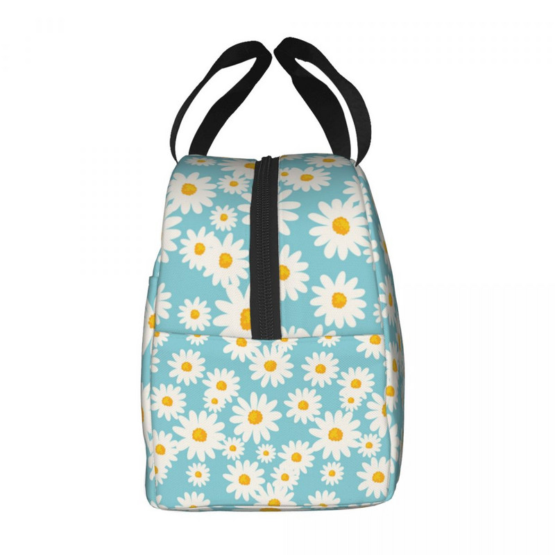 Százszorszép virágos ebédlődoboz Szivárgásmentes százszorszép virágos hűtő, hőszigetelt, étellel szigetelt ebédtáska női gyerekeknek, iskolai piknik táskák