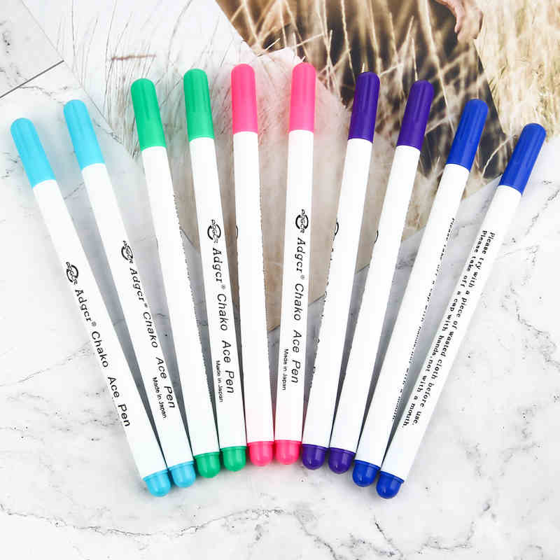 6 db levegővel törölhető toll szövet festék jelölő Chaco Ace toll szövet törölhető toll varrószerszámokhoz Tailor kréta jelölő