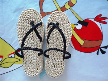 Обувки cos реквизит Джапанки чехли любители сандали от тъкана слама от царевична кожа Ежедневни обувки Мъжки сандали лято 2023 г.