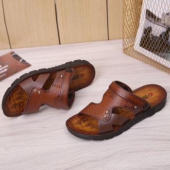 Мъжки плажни обувки с отворени пръсти Сандали Висококачествени неплъзгащи се мъжки чехли Дишащи Мъжки обувки за две употреби Мъжки летни обувки за открито